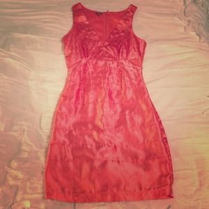 Pink satin-like mini dress