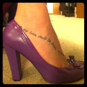 Purple round toed heels pin up rockabilly