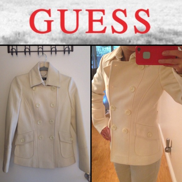 Guess Jackets & Blazers - Guess Wool off-White Coat (clean like new)