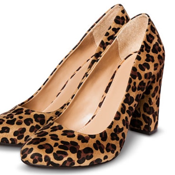 Merona Shoes - Merona Meg Chunk Leopard Print Heels Pumps