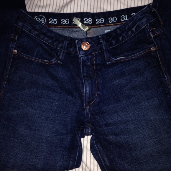 New Earnest Sewn Midrise Dark Skinny Denim Jean 24