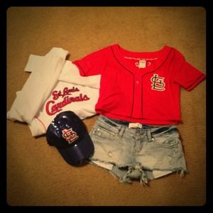 VS Pink Cardinals Cropped Jersey