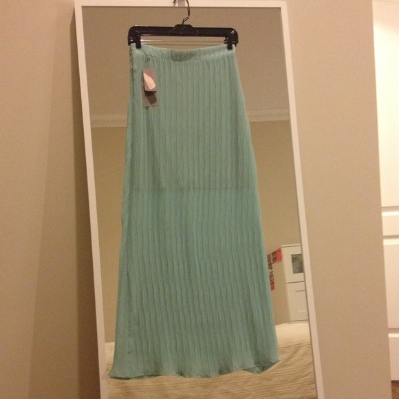 Mint Long Maxi Skirt - Picture 2 of 4