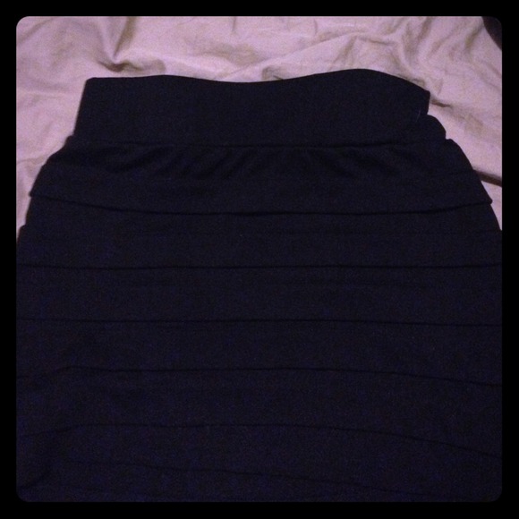 Black sexy mini skirt