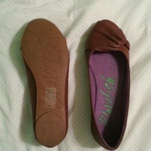 Faux Leather Ballet Flats