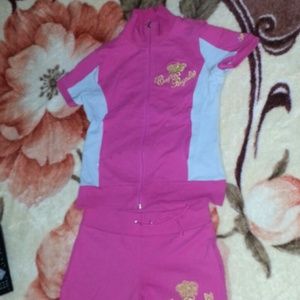 Coogi pink &gray track suit. Front and back pics.
