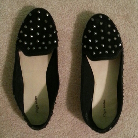Studded Velvet Loafers