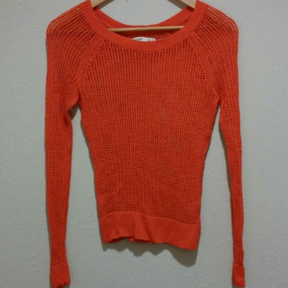 **Sold**Red Loose Knit Sweater
