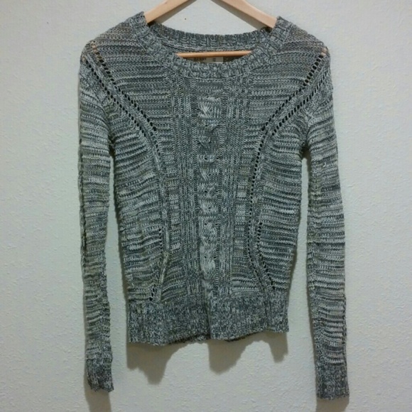 **sold**Grey Cable Knit Sweater