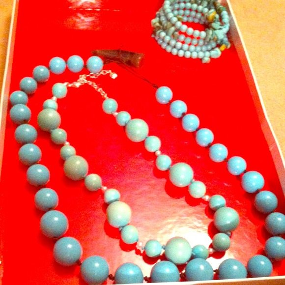 2 necklace & wrap around Braclet