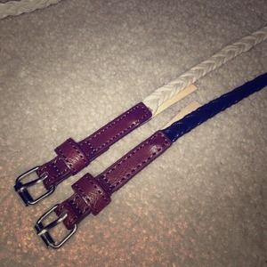 Thin, Braided, Duo of Accent Belts.