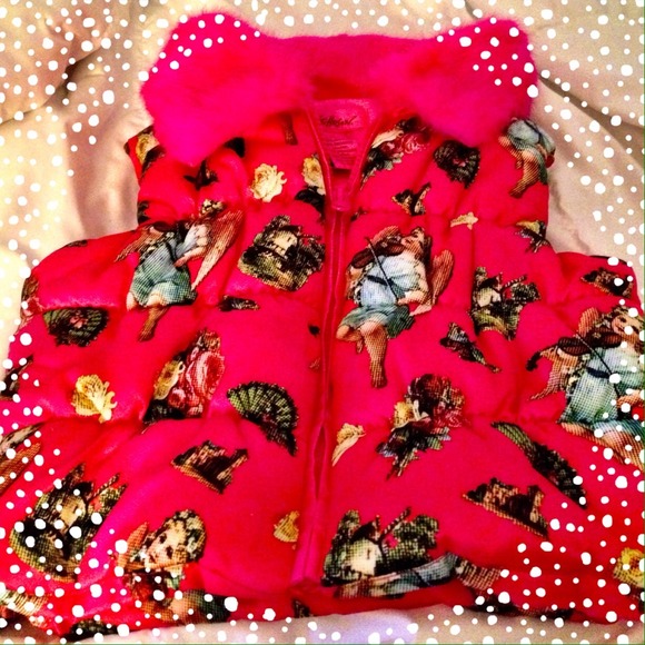 🚫sold🚫Betsey Johnson angel cake puffer vest