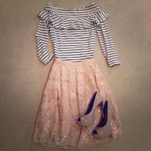 Anthropologie Sequin Skirt