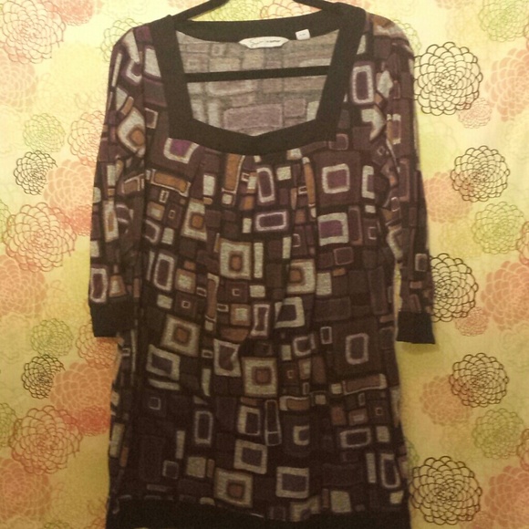 SOLD-BUNDLE Purple Geometric Tunic