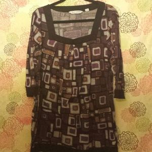 SOLD-BUNDLE Purple Geometric Tunic