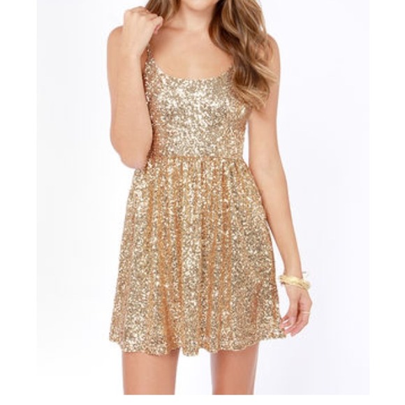 Gold Sequined Dress