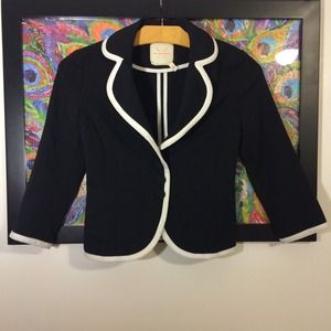 Pins and Needles black and white cropped blazer
