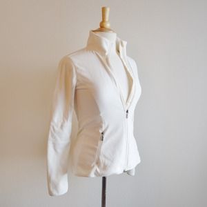 Sold-- Roots White Zip Up Sweater