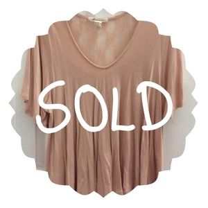 Tan Laced Back Flowy Top