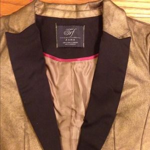 Zara gold blazer!(Reserved for candykemi)