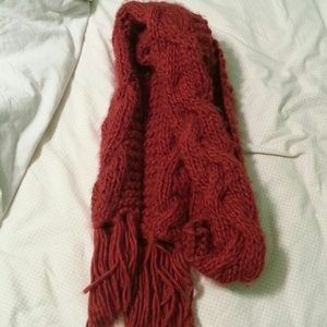 Burnt Orange Knit Scarf