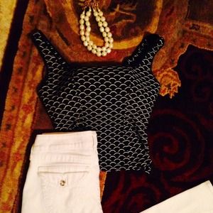 Corset black and white stretch or Bustier