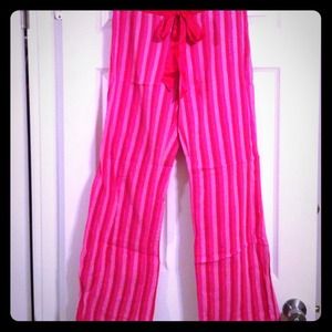 Pink and Red Victorias Secret PJ pants