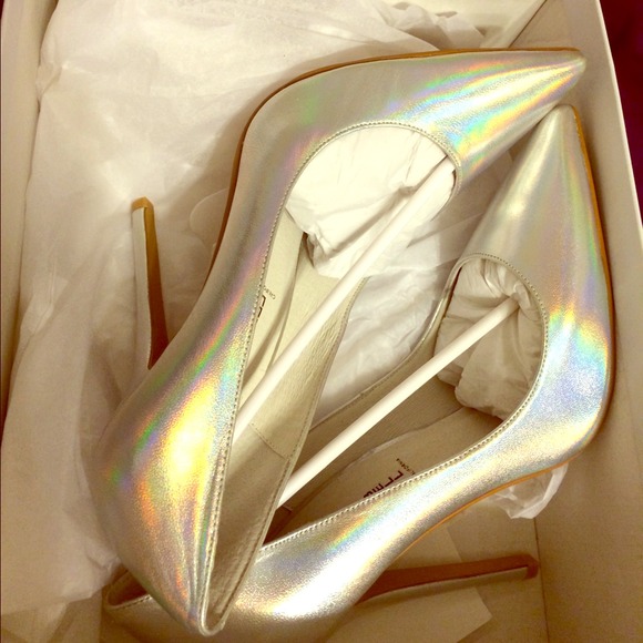 Jeffrey Campbell Shoes - 🚫SOLD🚫 Holographic JC pumps 4in