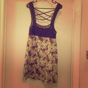 Crochet top, cotton bottom Summer dress 🌞🌞