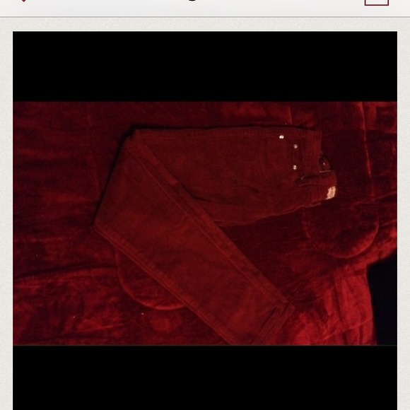 Nwot red and black corduroy jeand
