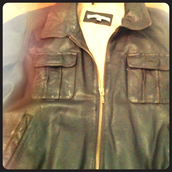 Genuine leather brown Jacket "Kookai"