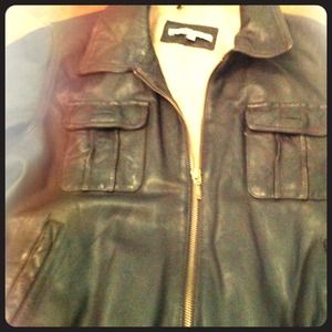 Genuine leather brown Jacket "Kookai"