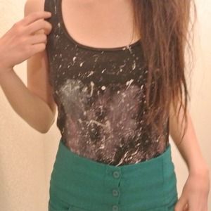 Black Painted Muscle Shirt