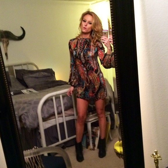 Silk Paisley Mini Dress