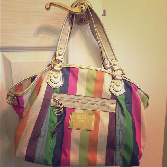 Final SALE 👛👛 COACH Poppy Legacy Stripe Rocker