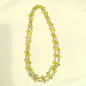 Yellow beaded necklace