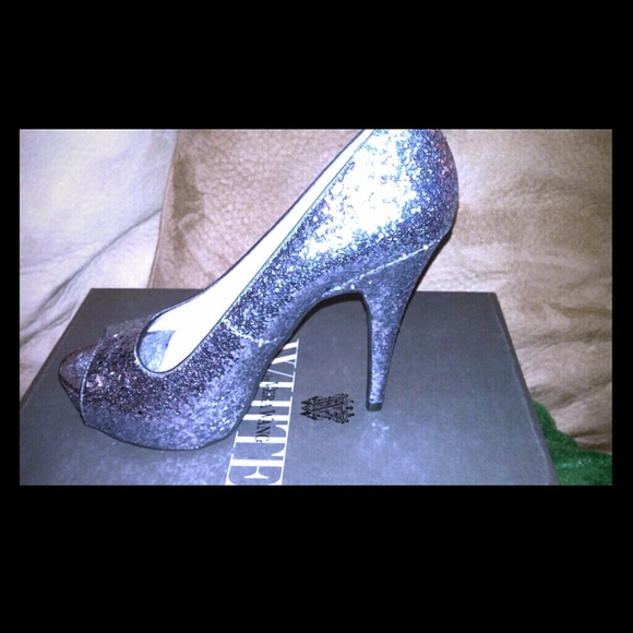 Vera Wang Glitter Peep Toe