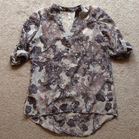 Sheer paisley top!