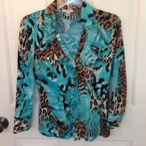 SOLD in bundle -Cache blouse