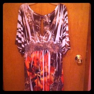 Multi colored tunic dress