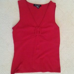 Etcetera Red knit camisole