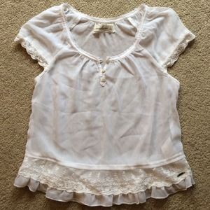 A&F sheer white top!