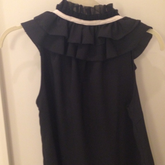 Black Ruffled Top - Picture 2 of 2