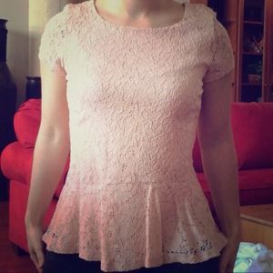 Blush pink peplum top