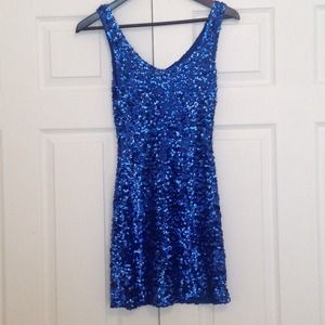 Deep Blue Sequin Dress