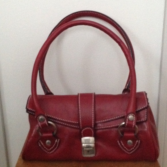Red Leather Handbag - Picture 1 of 1