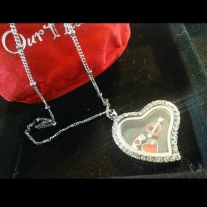 I love you bling locket necklace