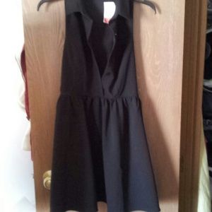 Black front button down racerback flowing sundress