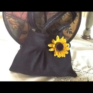 Handmade lined burlap purses