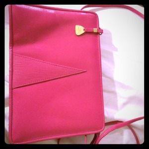 Vintage Saks Liz Claiborne Pink leather Bag